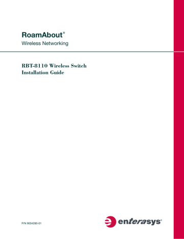 Configuration. Enterasys Networks RBT-8110 | Manualzz Configuration. Enterasys Networks RBT-8110 | Manualzz