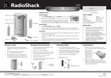 Radio Shack 49-118 User manual | Manualzz