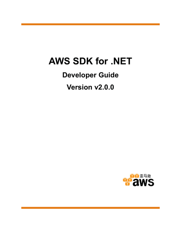 Amazon AWS SDK User guide Amazon AWS SDK User guide