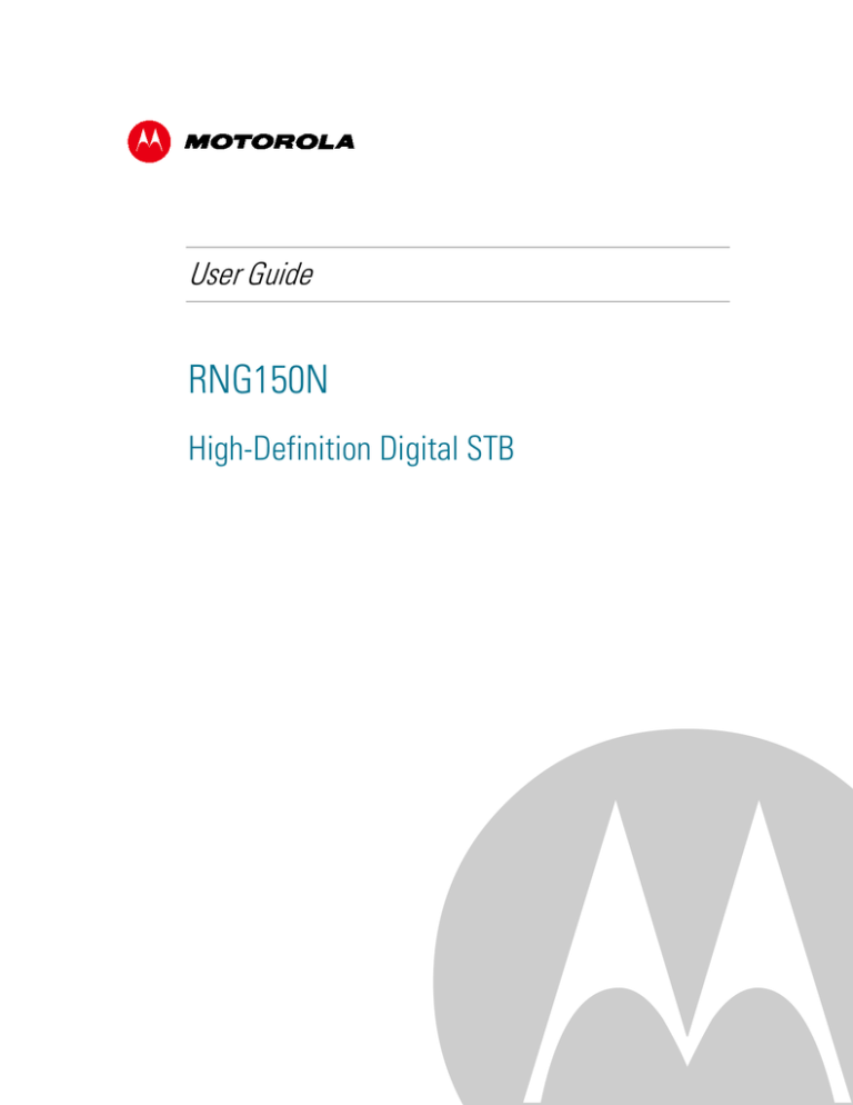 Motorola RNG150N User guide Motorola RNG150N User guide