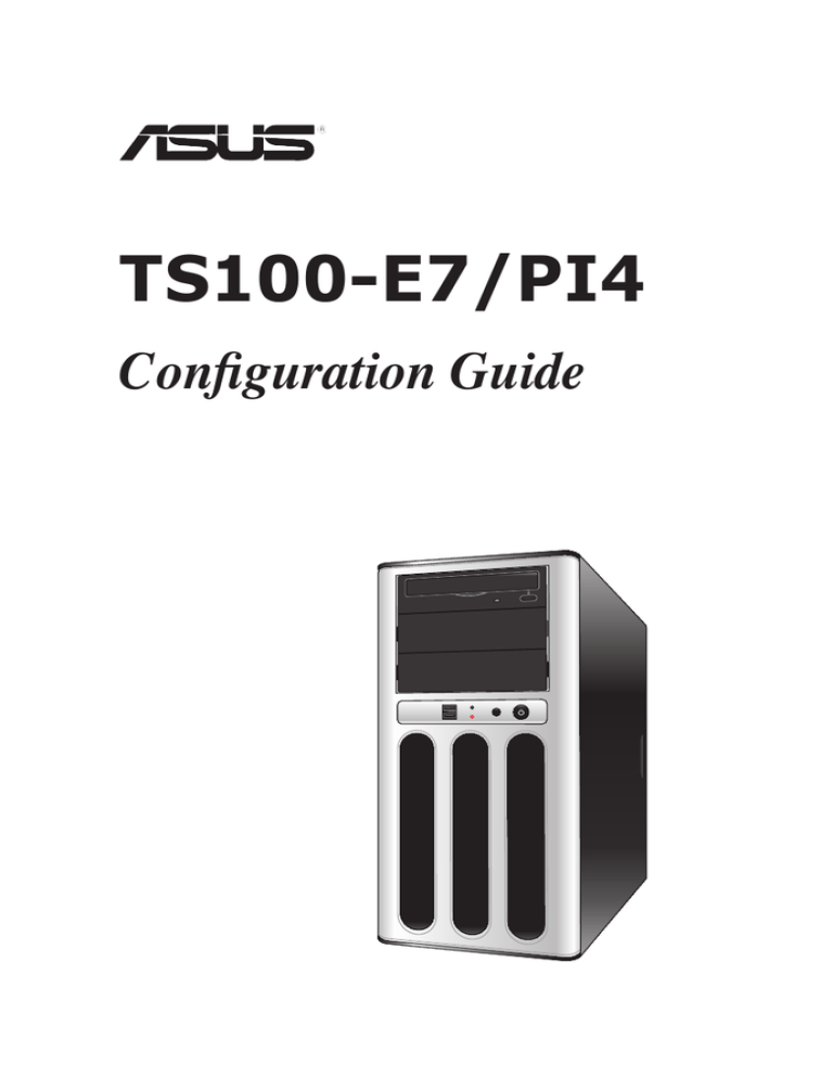 Asus TS100-E7/PI4 Specifications Asus TS100-E7/PI4 Specifications
