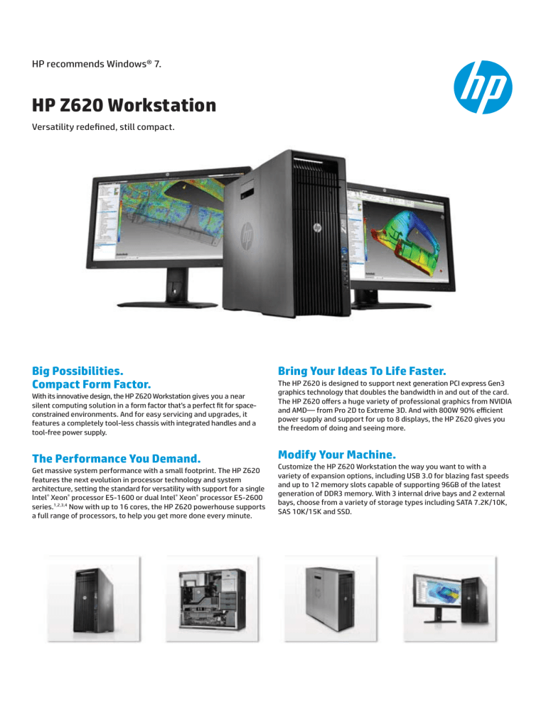 HP Z620 Series User manual HP Z620 Series User manual