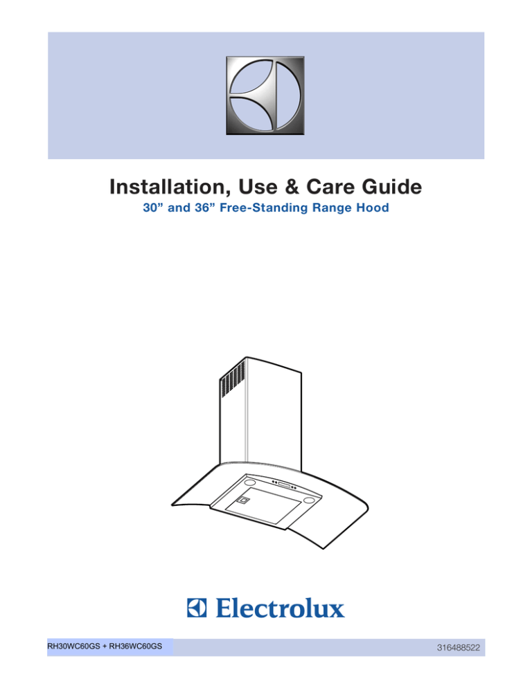 Electrolux RH30WC60GS Use & care guide Electrolux RH30WC60GS Use & care guide