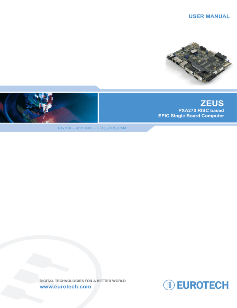 Eurotech ZEUS User manual Eurotech ZEUS User manual