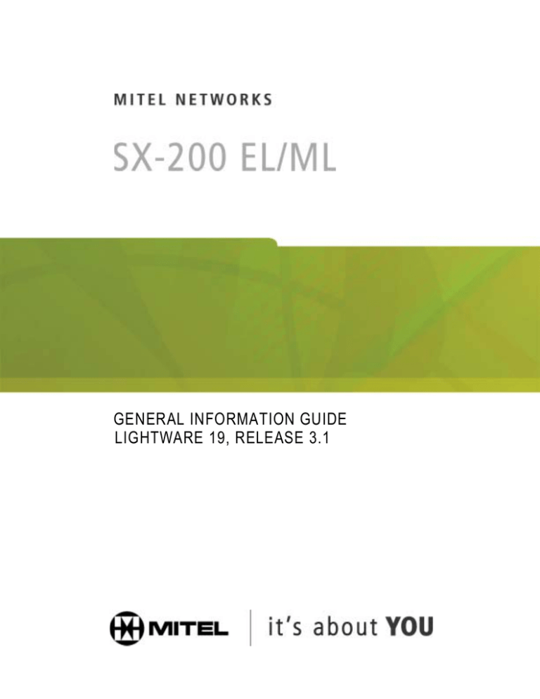 Mitel Superset 4090 Specifications Mitel Superset 4090 Specifications