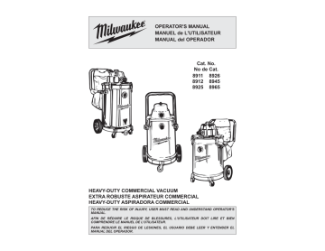 User manual | Milwaukee 8965 Operator`s manual | Manualzz