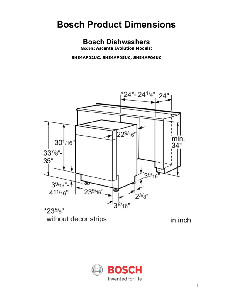 Bosch Ascenta SHE4AP05UC User manual Bosch Ascenta SHE4AP05UC User manual
