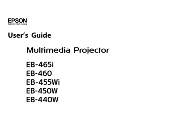 Epson Europe EB-455Wi Projector User`s guide | Manualzz