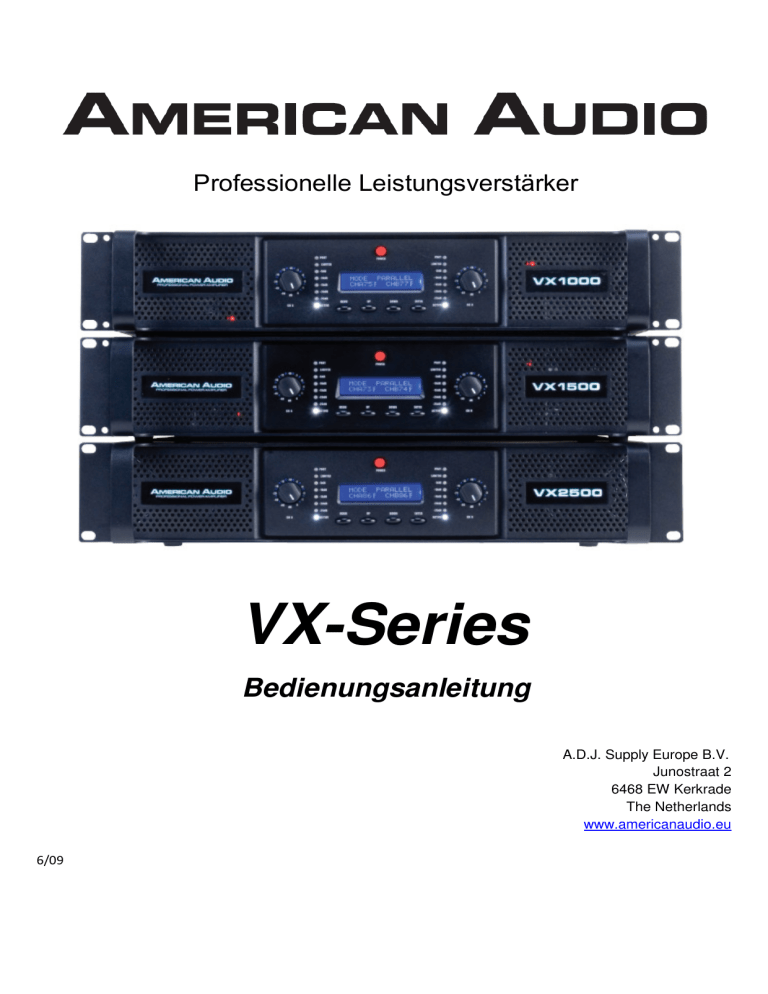 American Audio VX User manual American Audio VX User manual
