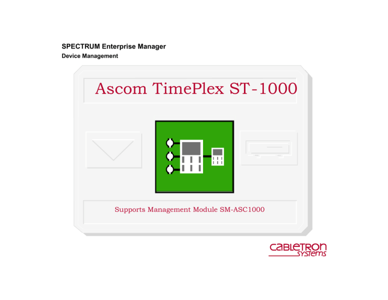 Cabletron Systems ST-500 Specifications Cabletron Systems ST-500 Specifications