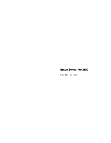 Epson Stylus Pro 3880 Signature Worthy Edition User's Guide | Manualzz