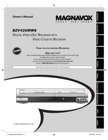 Magnavox BZV420MW8 Owner's Manual | Manualzz Magnavox BZV420MW8 Owner's Manual | Manualzz