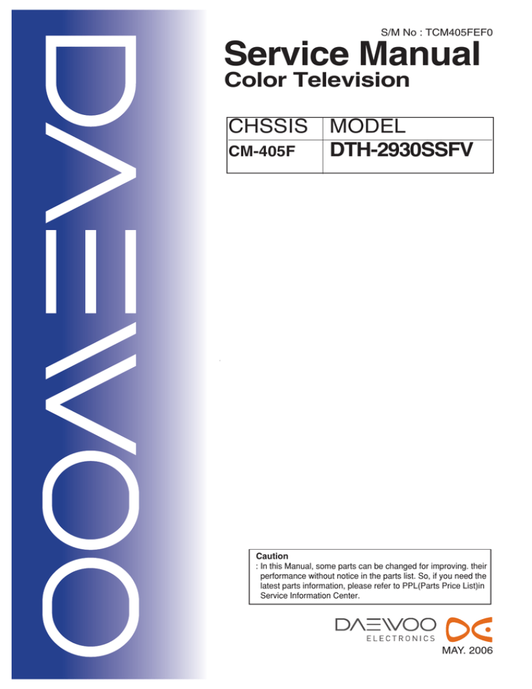 Daewoo DTH-2930SSFV Service manual Daewoo DTH-2930SSFV Service manual