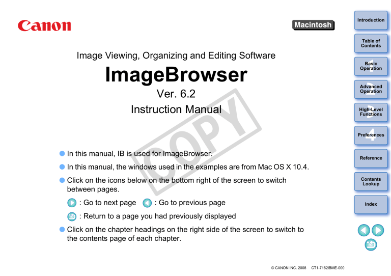 Canon Printing with ImageBrowser User manual Canon Printing with ImageBrowser User manual