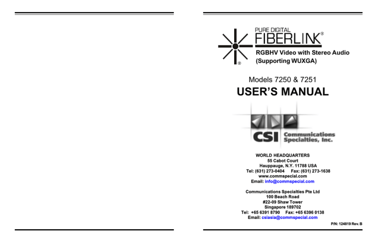 Pure Digital 7251 User`s manual Pure Digital 7251 User`s manual