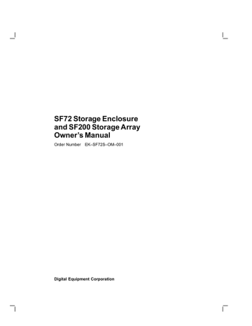 Digital Equipment SF72 Owner's Manual | Manualzz Digital Equipment SF72 Owner's Manual | Manualzz