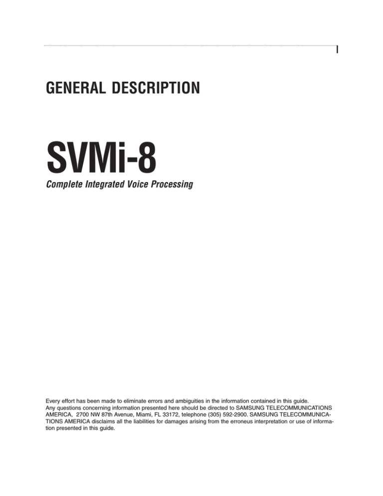 Samsung SVMi-8E User guide Samsung SVMi-8E User guide
