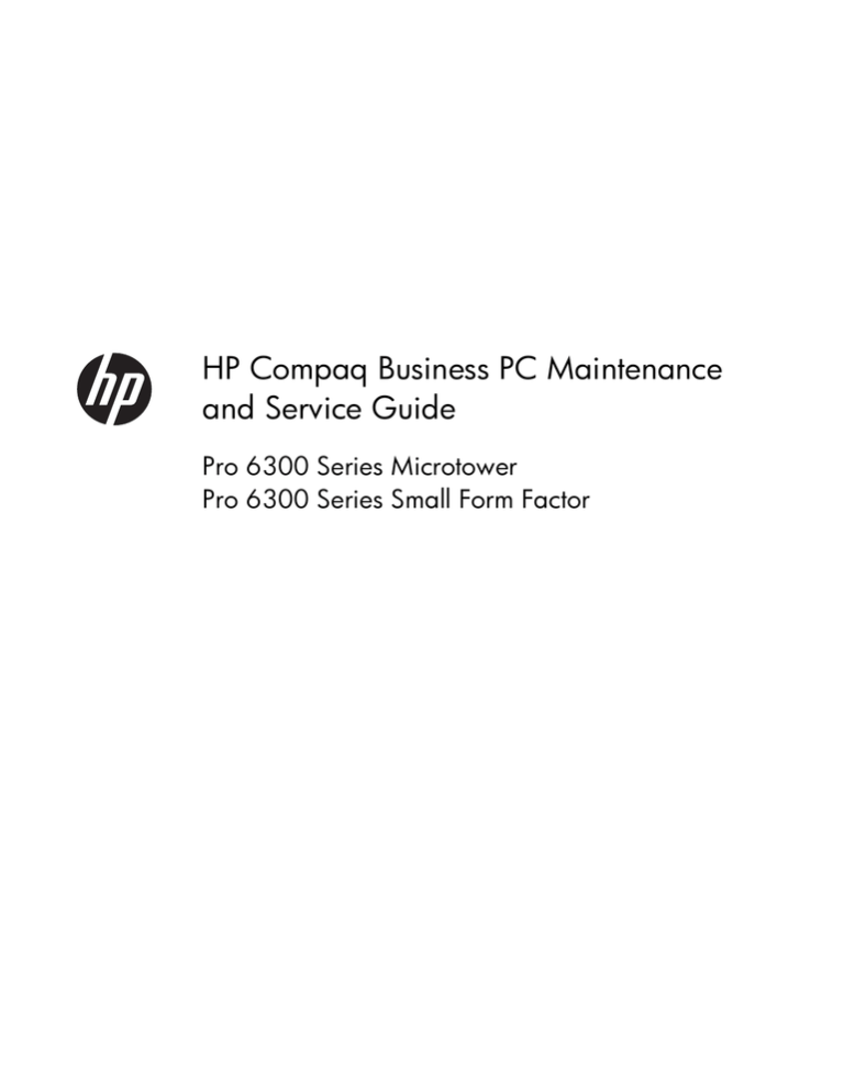 HP Compaq Pro 6300 Series Small Form Factor Specifications HP Compaq Pro 6300 Series Small Form Factor Specifications