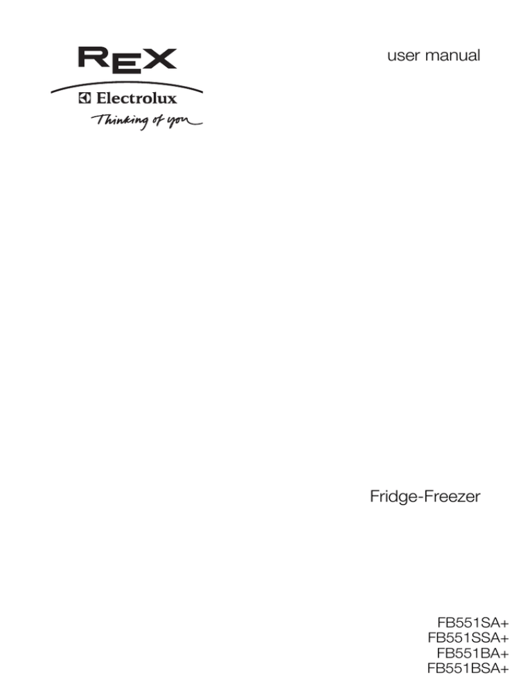 Electrolux FB551BSA+ User manual Electrolux FB551BSA+ User manual