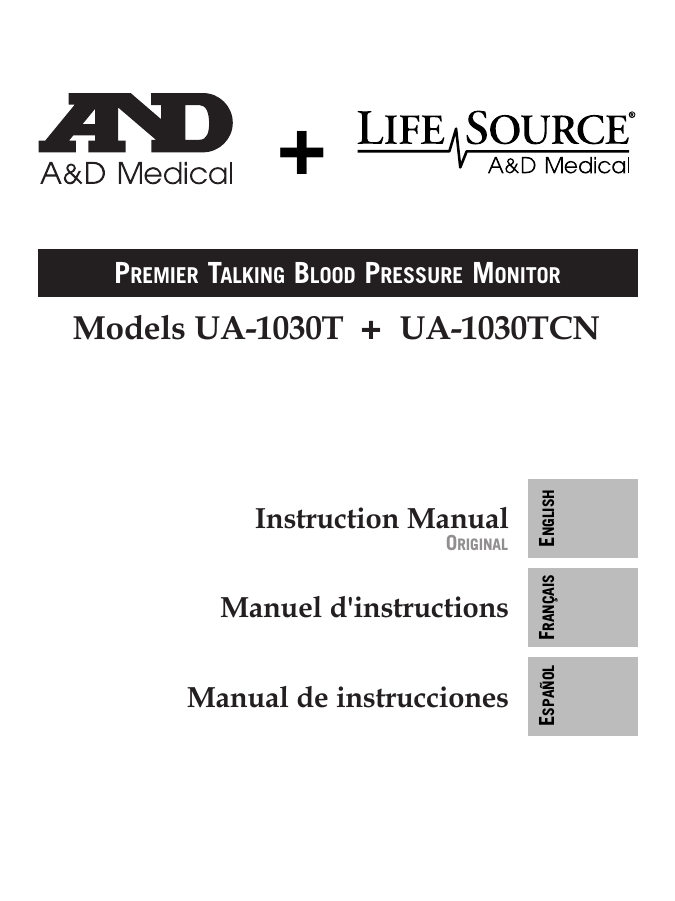 A&D UA-1030 Instruction manual A&D UA-1030 Instruction manual
