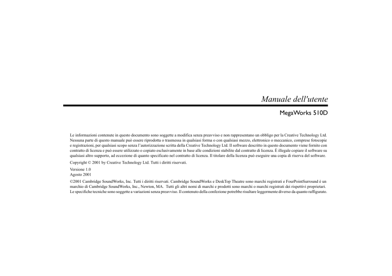 Creative 510D User manual Creative 510D User manual