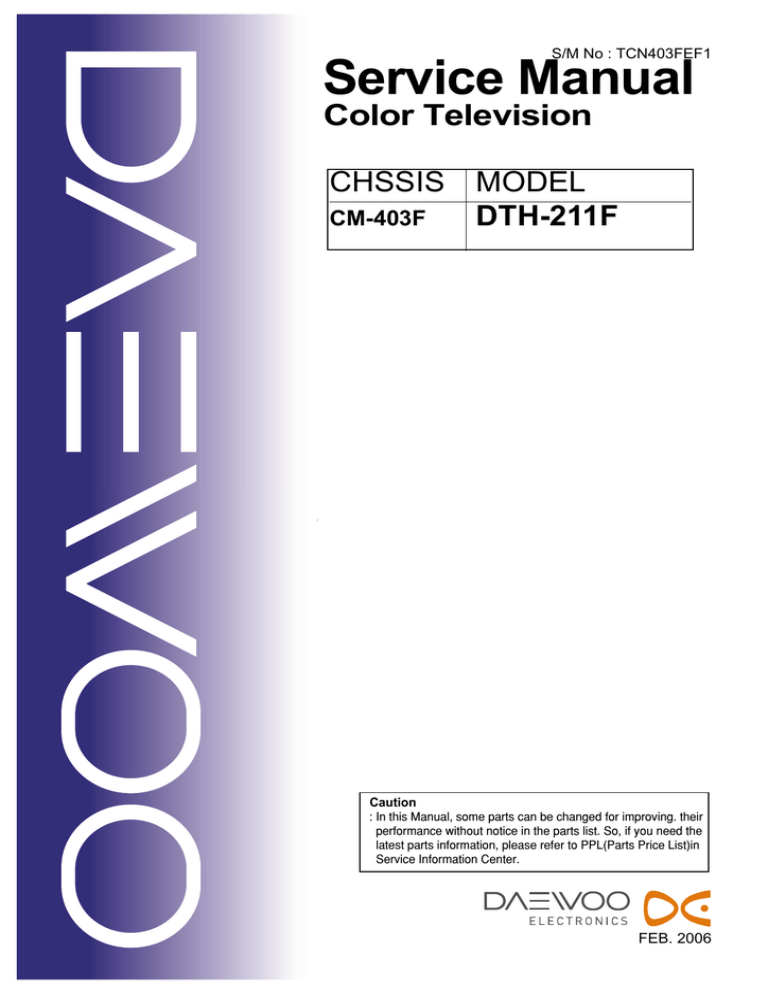 Daewoo DTQ-2130SSFV Service manual Daewoo DTQ-2130SSFV Service manual