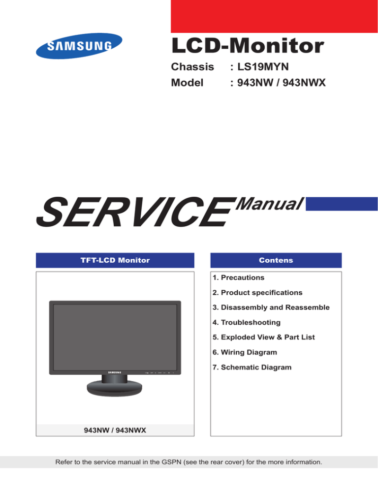 Samsung 743B Product specifications Samsung 743B Product specifications