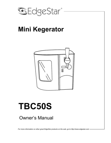 EdgeStar TBC50S Owner`s manual EdgeStar TBC50S Owner`s manual