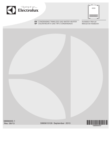 Electrolux SBB800S-1 Installation manual Electrolux SBB800S-1 Installation manual