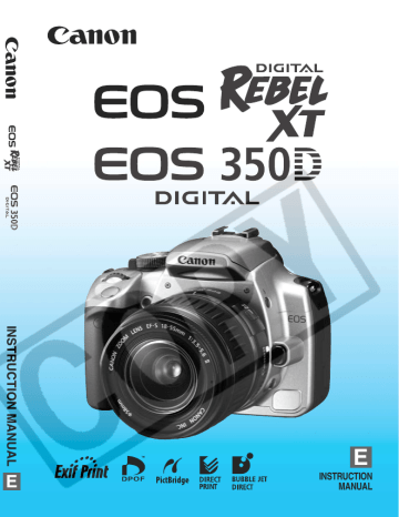 Canon EOS 350D Instructions | Manualzz Canon EOS 350D Instructions | Manualzz