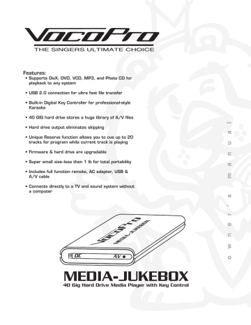 VocoPro CDG X-3 Mark II User manual | Manualzz VocoPro CDG X-3 Mark II User manual | Manualzz