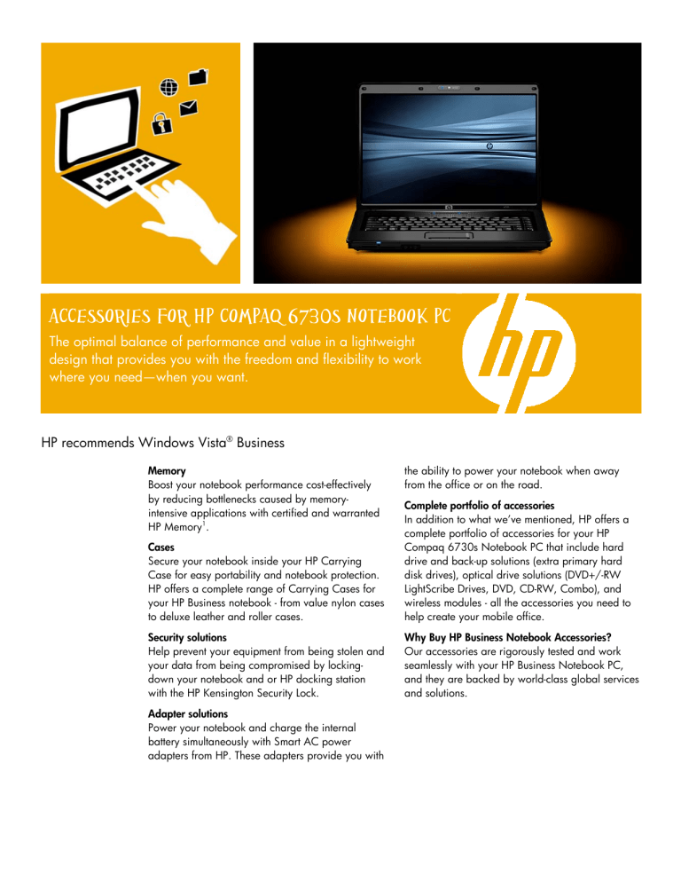 Compaq 6730s - Business Notebook User manual Compaq 6730s - Business Notebook User manual