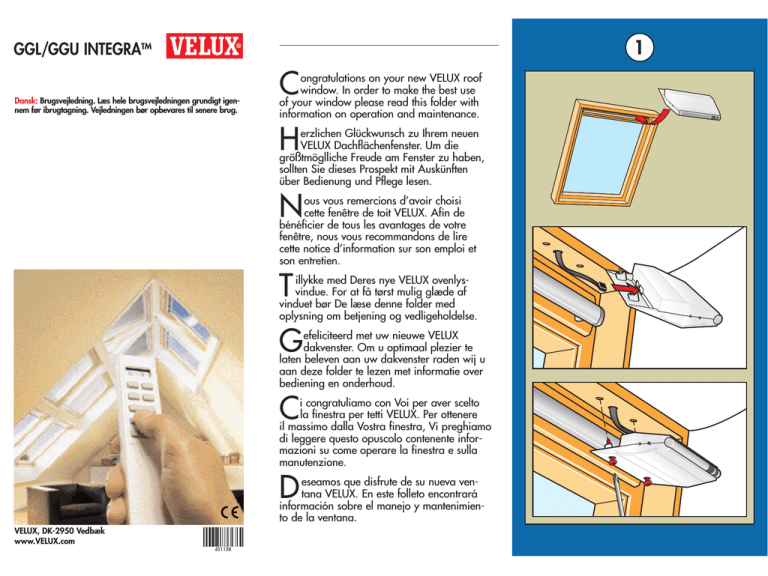 Velux DK-2950 User manual Velux DK-2950 User manual