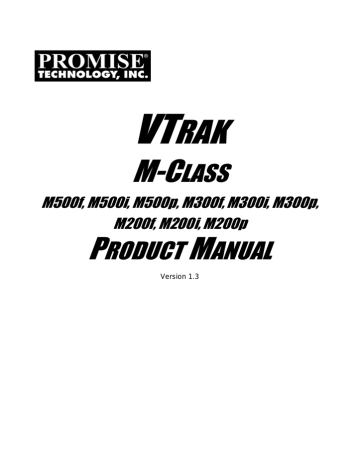 PROMISE Technology VTrak M200i Product Manual | Manualzz