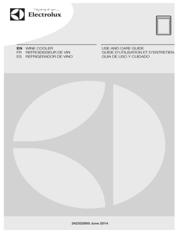 Electrolux Wine Cooler Use & care guide Electrolux Wine Cooler Use & care guide