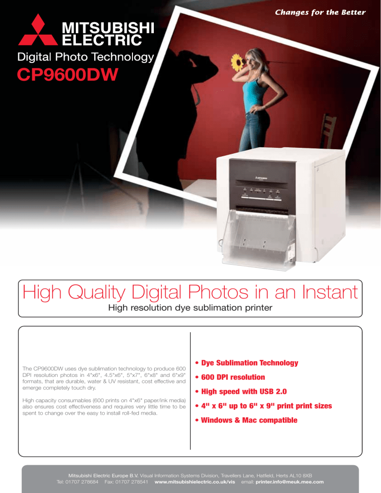 Mitsubishi Electric CP9600DW User manual Mitsubishi Electric CP9600DW User manual