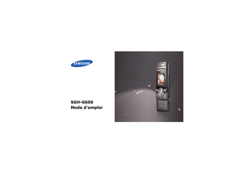 Samsung SGH-G600G Manuel utilisateur | Manualzz