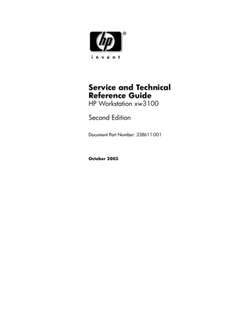 HP xw3100 System information HP xw3100 System information