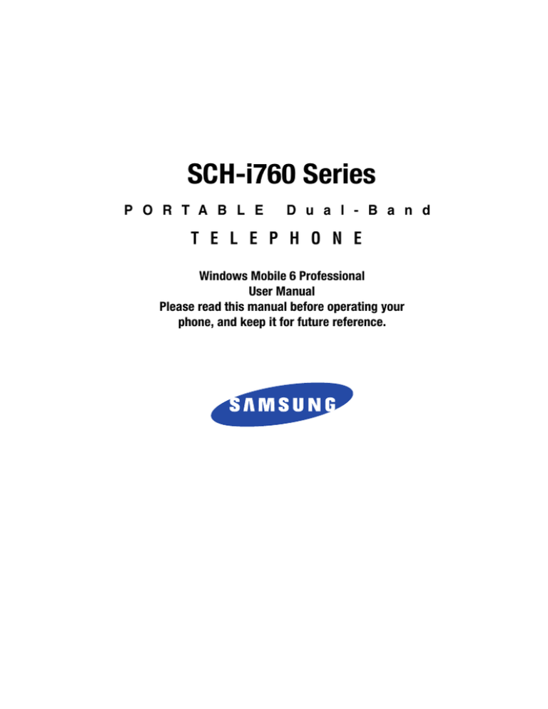 Samsung 760 Series User manual Samsung 760 Series User manual
