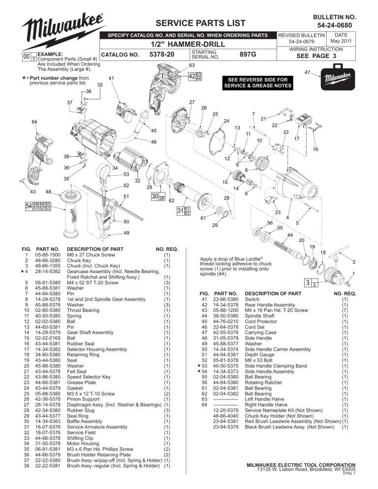 Milwaukee 5378-20 User manual Milwaukee 5378-20 User manual