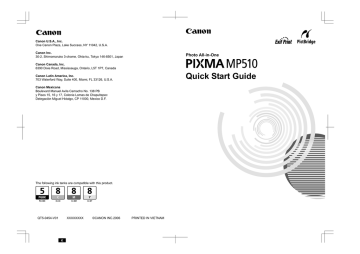 Canon PIXMA MP510 printer Quick Start Guide | Manualzz