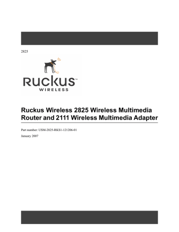 Ruckus Wireless 2825 manual | Manualzz Ruckus Wireless 2825 manual | Manualzz