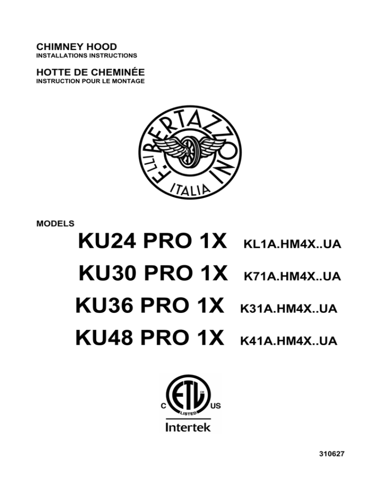 Bertazzoni KU24 PRO 1X User manual Bertazzoni KU24 PRO 1X User manual