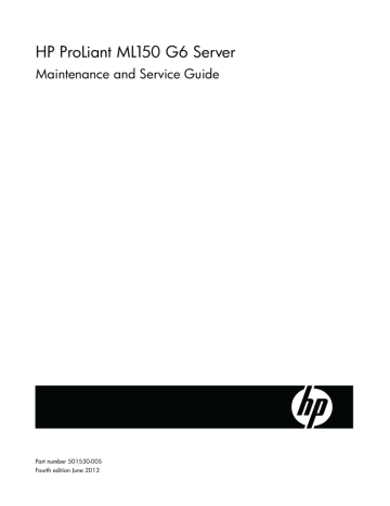 HP ML150 - ProLiant - G6 Specifications HP ML150 - ProLiant - G6 Specifications