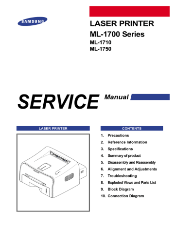 ML-1700 | Samsung ML-1750 Service manual | Manualzz ML-1700 | Samsung ML-1750 Service manual | Manualzz