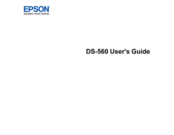 Epson DS-560 User`s guide | Manualzz Epson DS-560 User`s guide | Manualzz