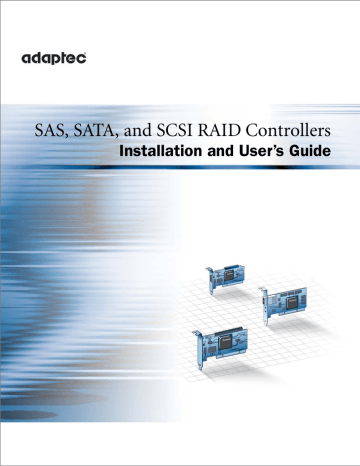 Adaptec RAID 3085 User's Guide | Manualzz Adaptec RAID 3085 User's Guide | Manualzz