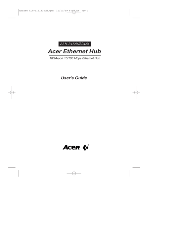 Acer ALH-316ds/324ds User`s guide | Manualzz