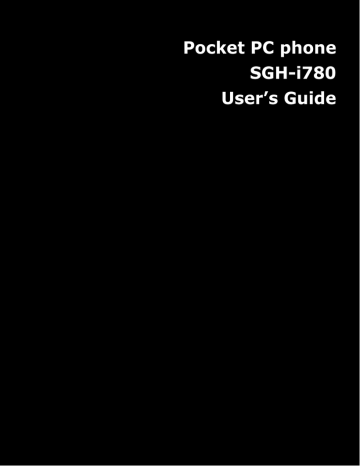 Samsung i780 User`s guide Samsung i780 User`s guide
