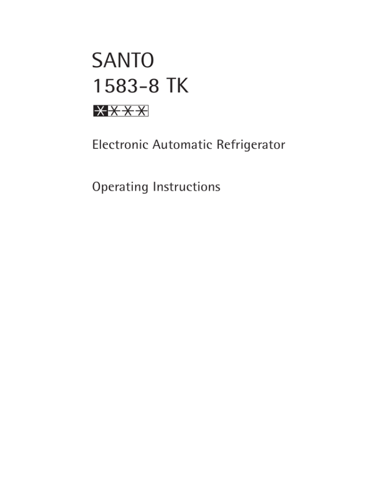 Electrolux 1583-8 TK Operating instructions Electrolux 1583-8 TK Operating instructions